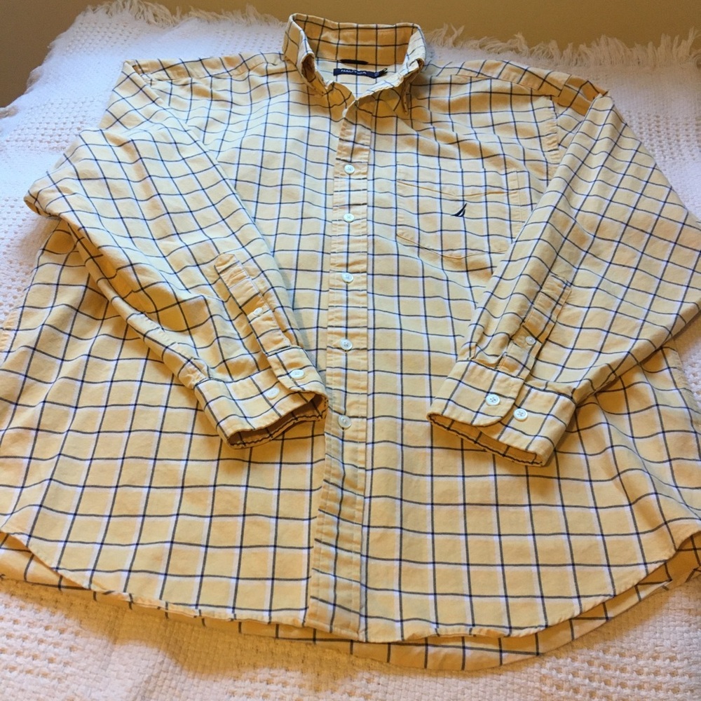 Nautica 100% brushed cotton long sleeve Large